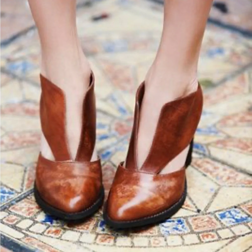 Free people Jeffrey Campbell v-cut ankle boots high heels size 9 - Picture 1 of 4